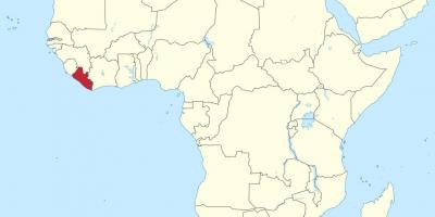 Քարտեզ Լիբերիայի Աֆրիկա