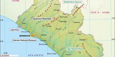 Քարտեզի վրա Լիբերիայի