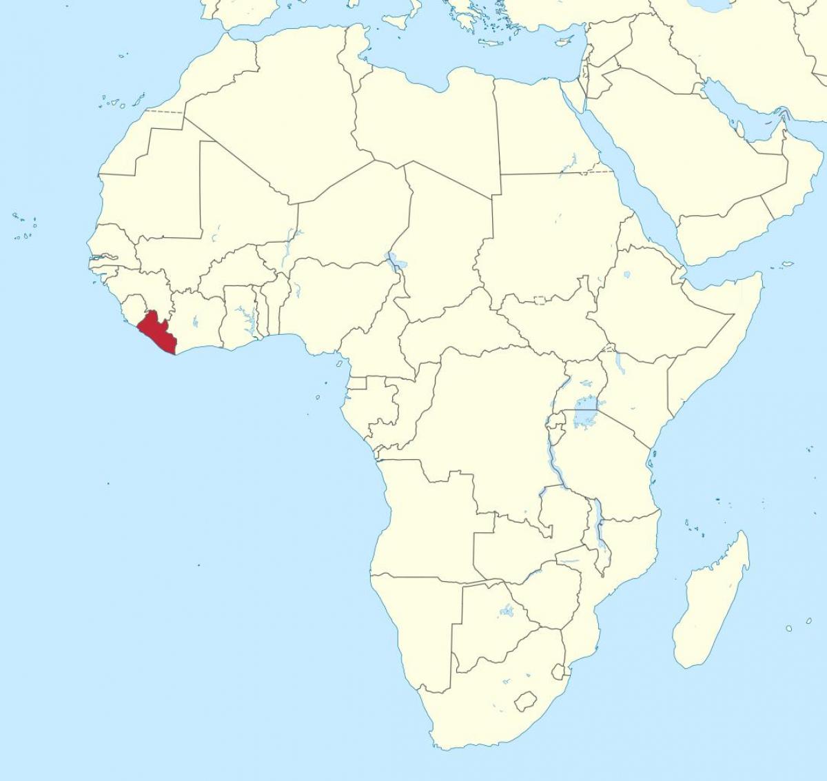 քարտեզ Լիբերիայի Աֆրիկա